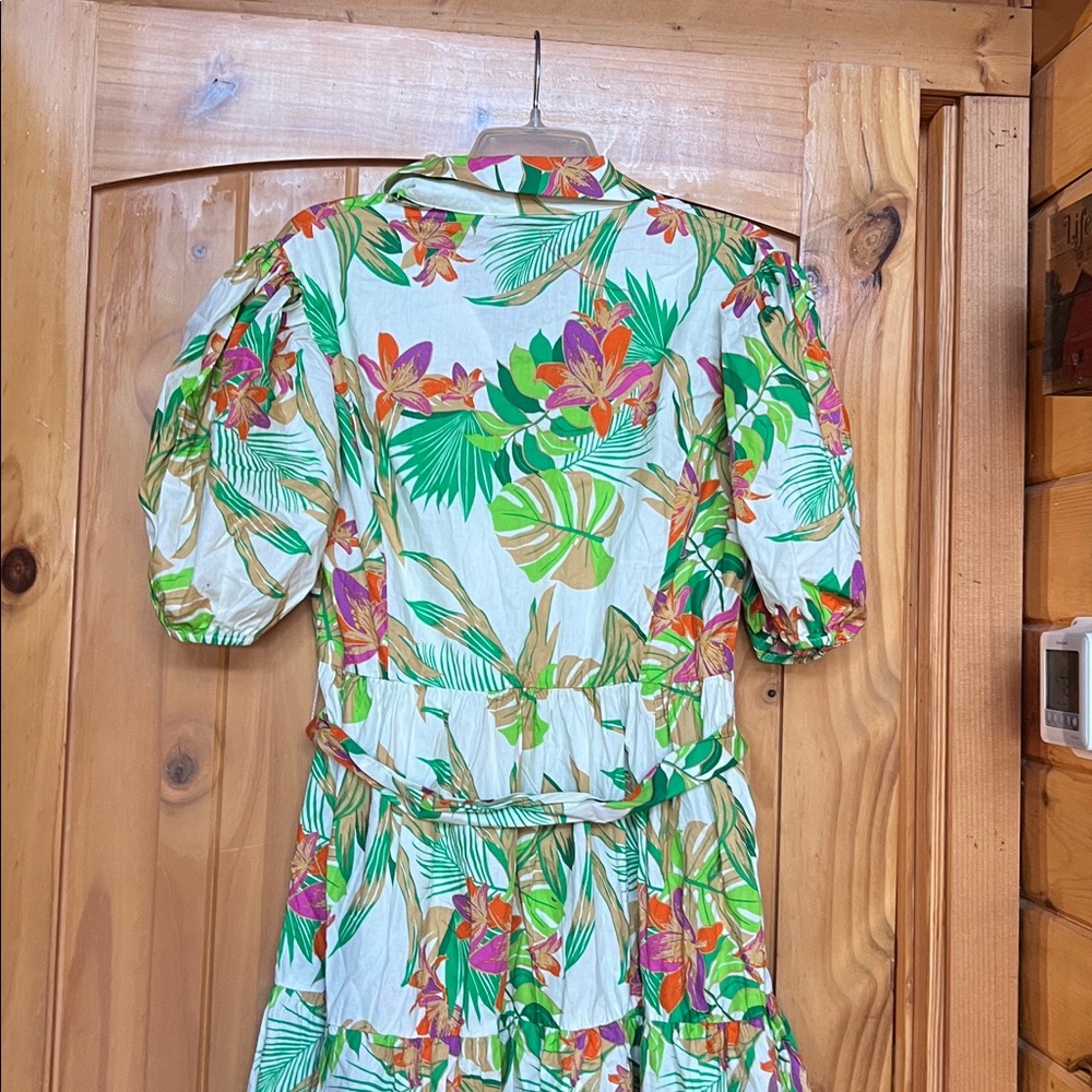 Flying tomato you know me so well poplin midi tropical Shirtdress - Picture 12 of 15
